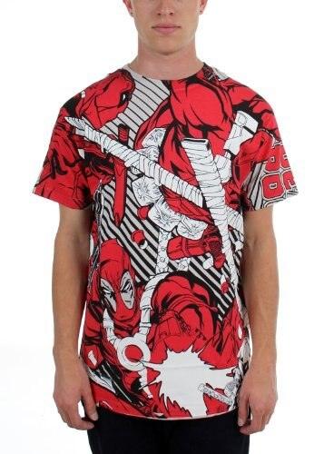 Deadpool Dead Red AOP Glow in the Dark T-shirt-tvso