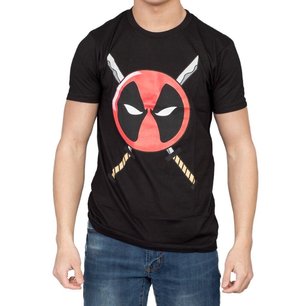Deadpool Icon Logo and Swords T-shirt-tvso