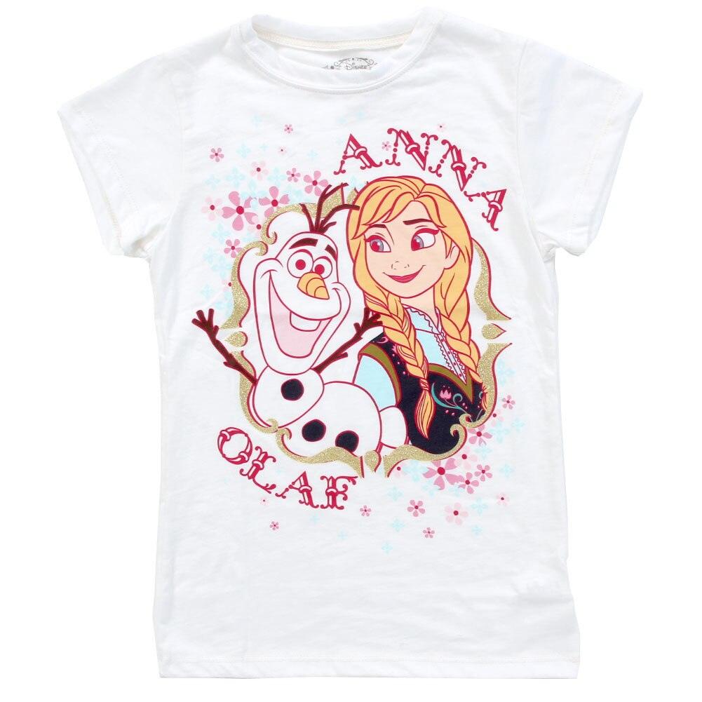 Disney Frozen Anna and Olaf White T-Shirt-tvso