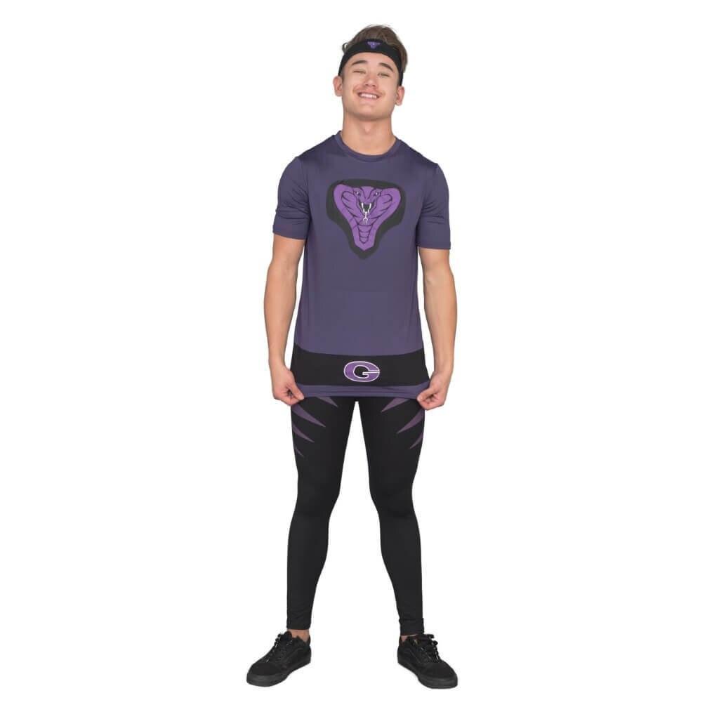 Dodgeball Purple Cobras Adult Costume Set-tvso