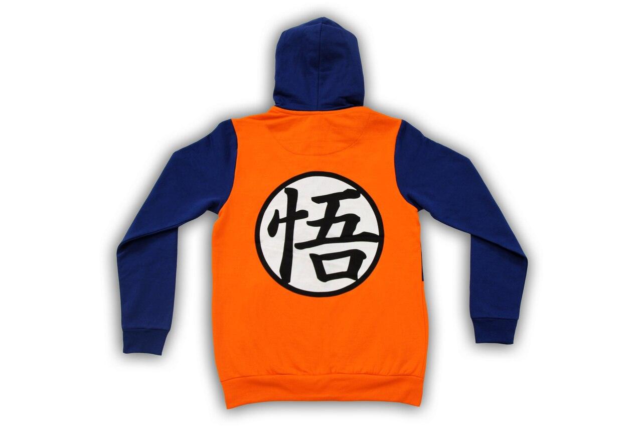 Dragon Ball Z Goku Symbol Costume Zip Up Hoodie Sweatshirt-tvso