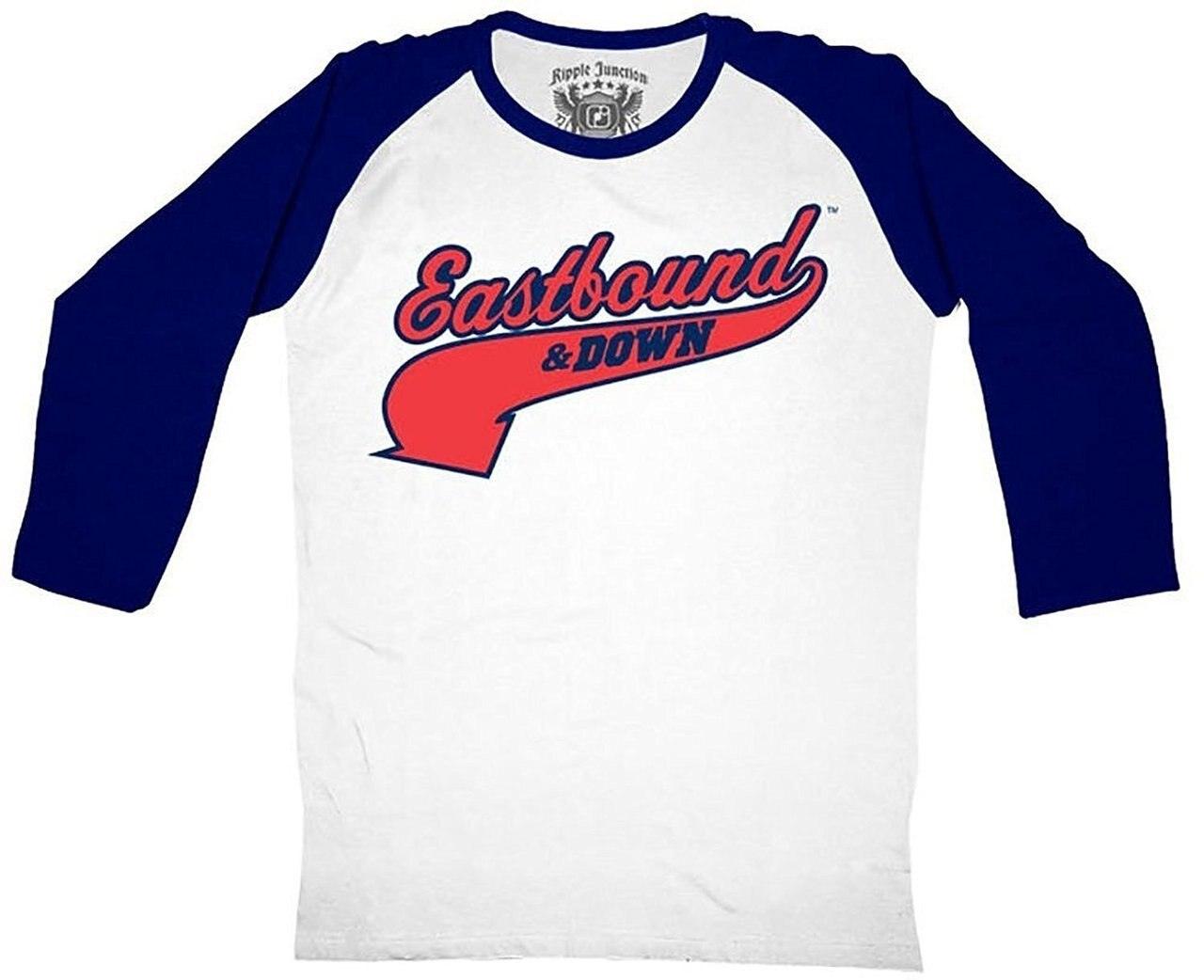 Eastbound & Down Logo 55 Jersey Baseball Raglan T-Shirt-tvso