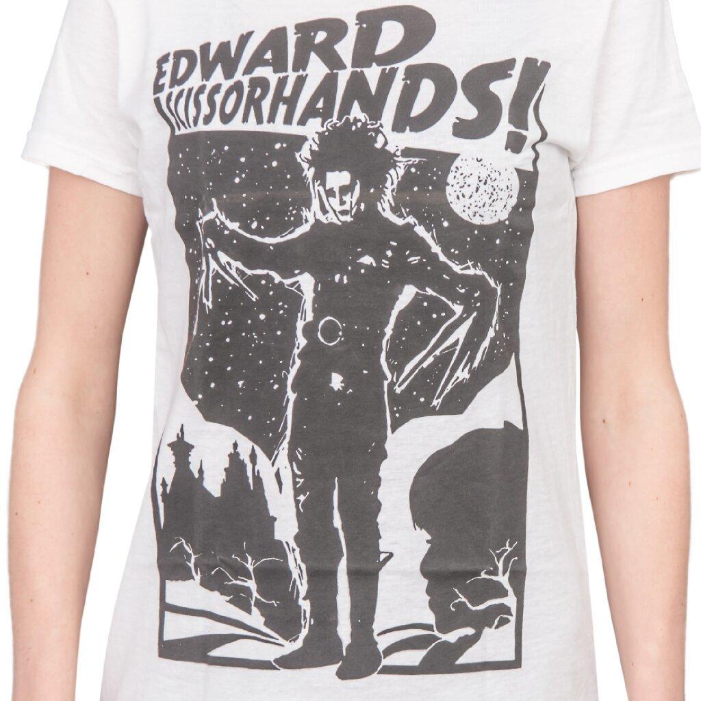 Edward Scissorhands Retro Poster Juniors Tee-tvso