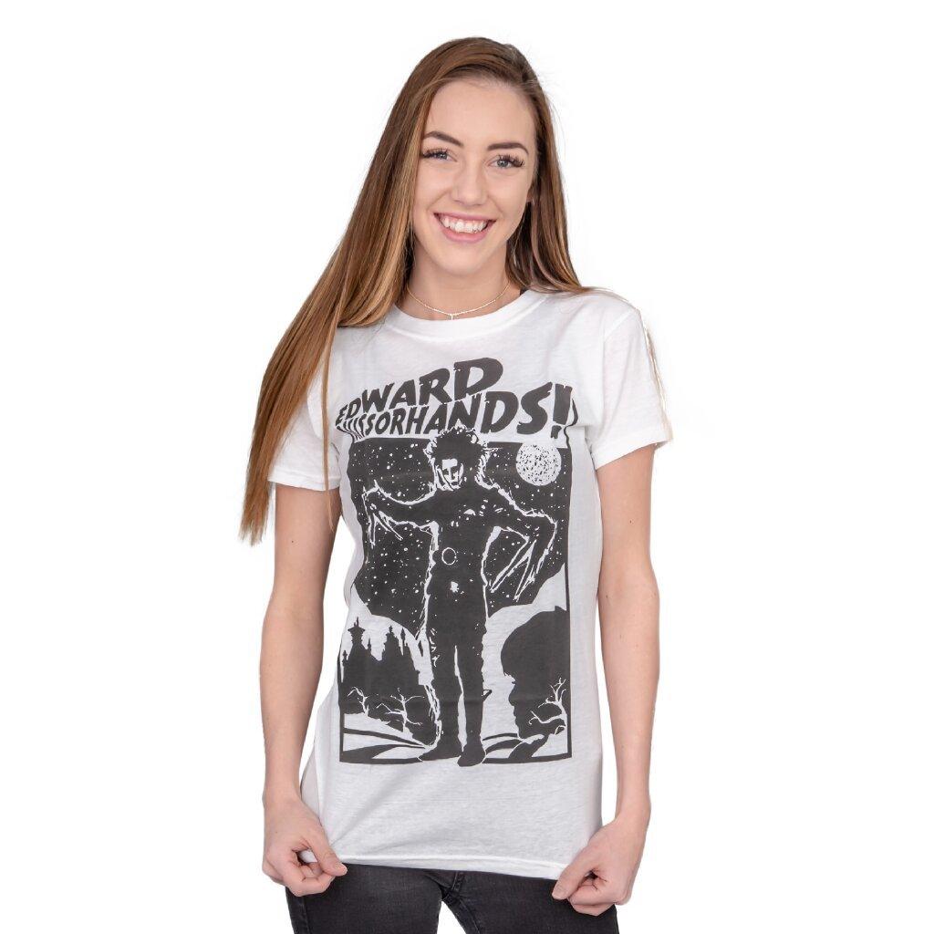 Edward Scissorhands Retro Poster Juniors Tee-tvso