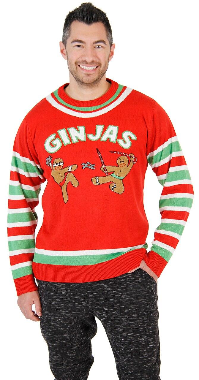 Fighting Ginjas Ugly Christmas Sweater-tvso