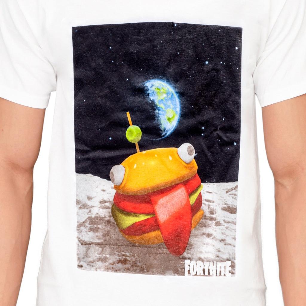 Fortnite Durrr Burger Space Adult White T-shirt-tvso