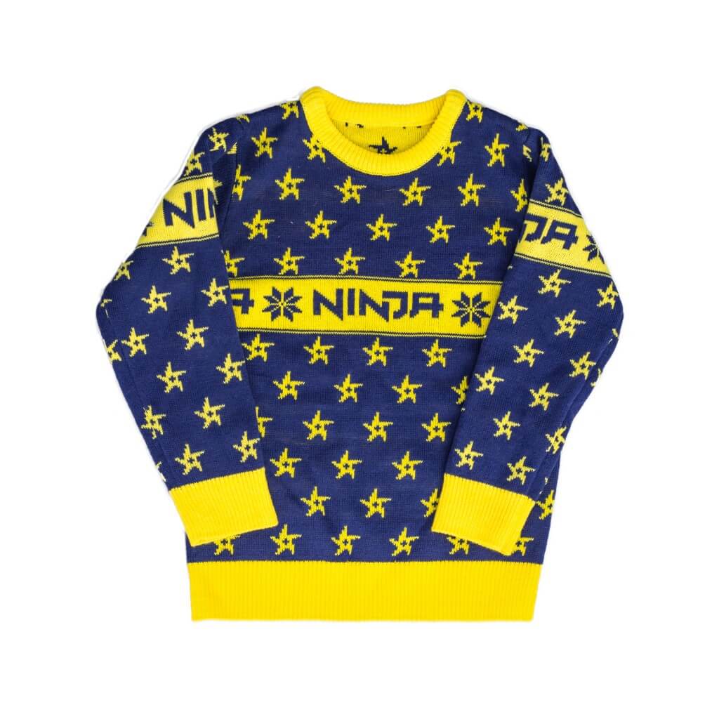 Fortnite Ninja Ugly Christmas Sweater with Shuriken - TVStoreOnline