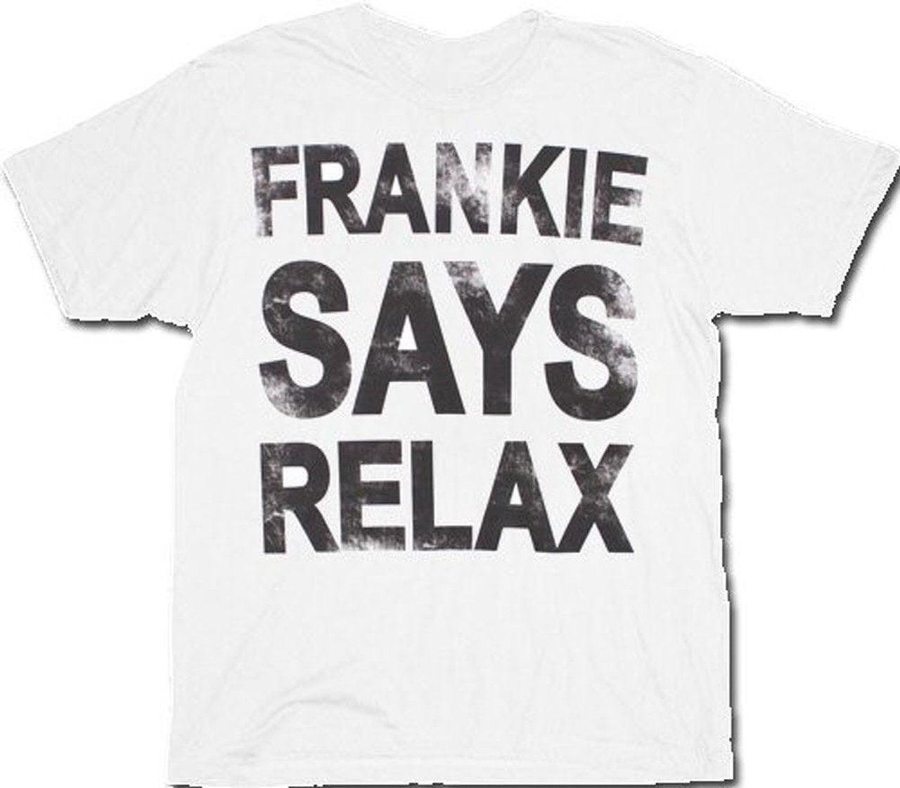 Frankie Says Relax Distressed T-Shirt Tee-tvso