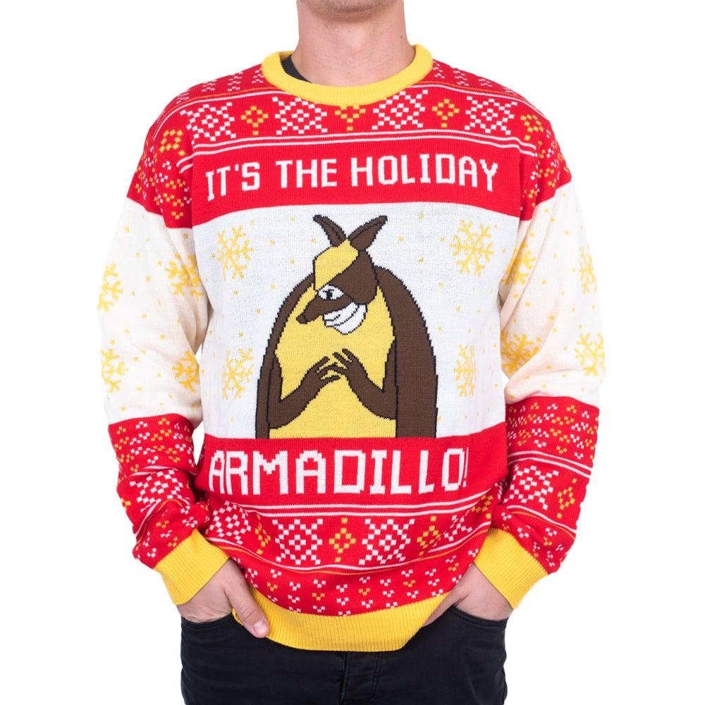 Friends TV 1990s TV Series Holiday Armadillo Adult Unisex Ugly Christmas Sweater - TVStoreOnline