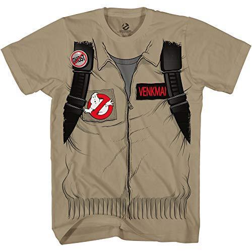 Ghostbuster Adult Short Sleeve Costume T-shirt with Back Print - TVStoreOnline