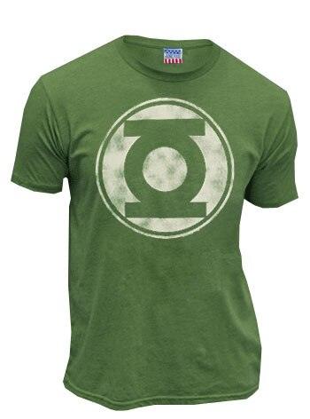 Green Lantern Distressed Logo Mens T-shirt-tvso