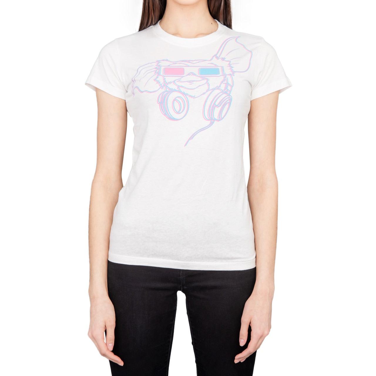 Gremlins Gizmo Headphones 3D Glasses Juniors T-Shirt-tvso