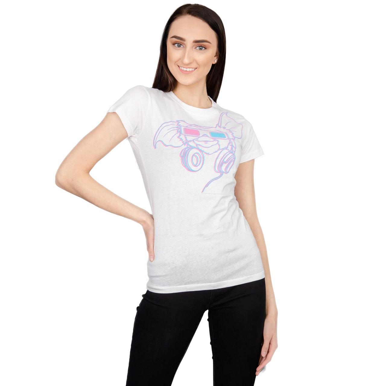 Gremlins Gizmo Headphones 3D Glasses Juniors T-Shirt-tvso