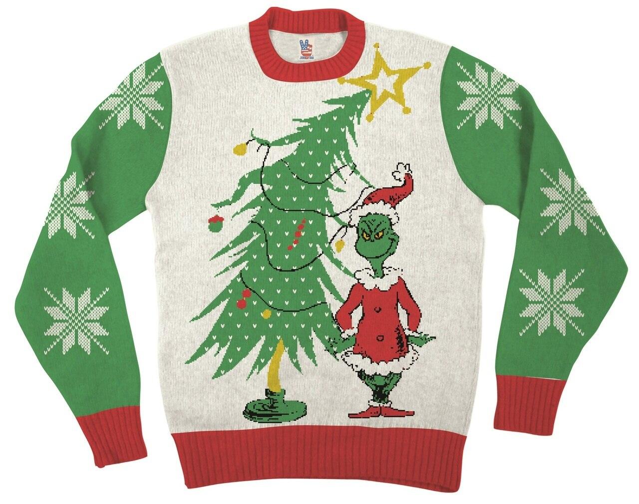 Grinch As Santa Ugly Christmas Sweater-tvso