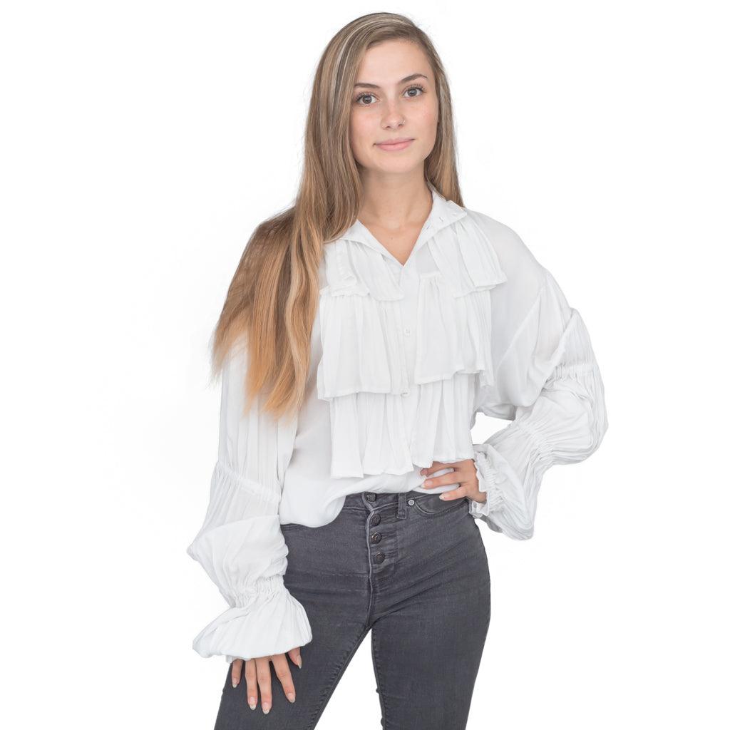 Halloween Costume Jerry Puff White Buttom Up Shirt - TVStoreOnline