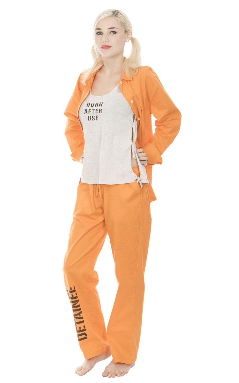 Harley Quinn Detainee Costume Set-tvso