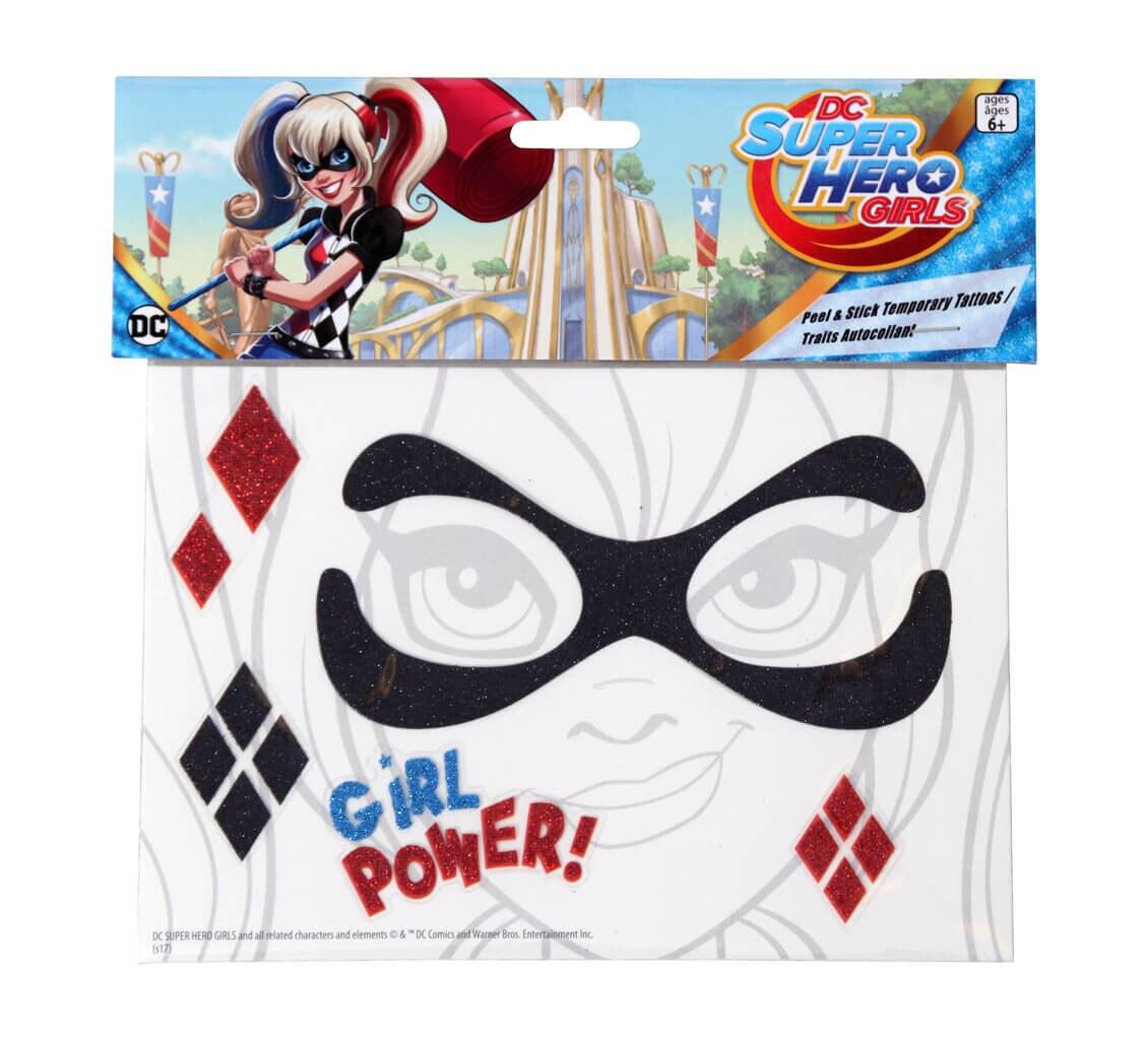 Harley Quinn Peel and Stick Face Tattoos-tvso