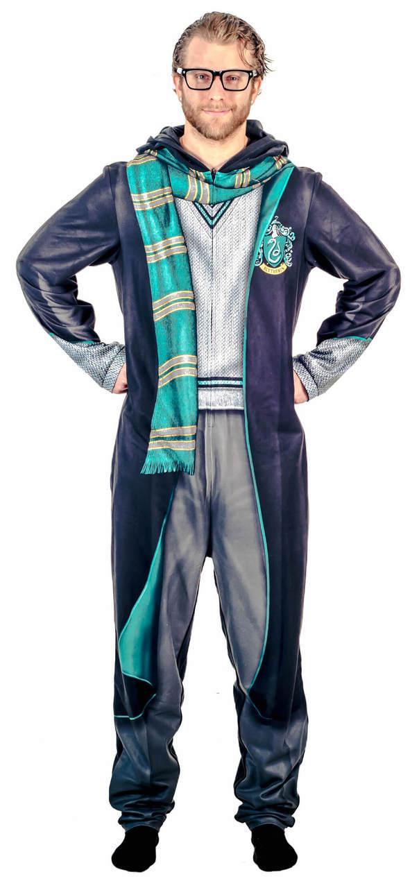 Harry Potter Slytherin Union Suit Costume Pajama with Hood