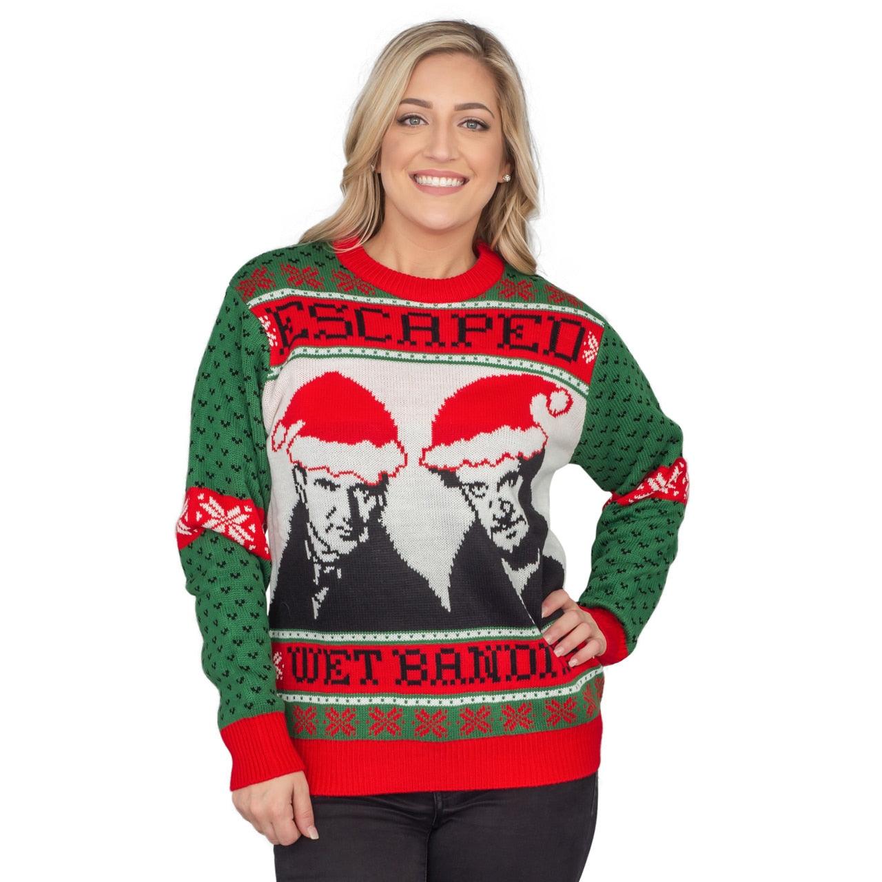 Home Alone Wet Bandits Ugly Christmas Sweater-tvso
