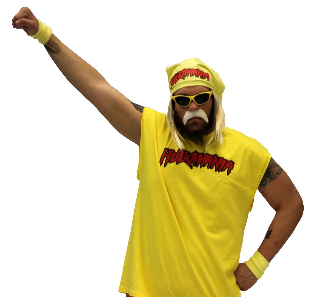 Hulk Hogan Hulkamania Complete Costume Set-tvso