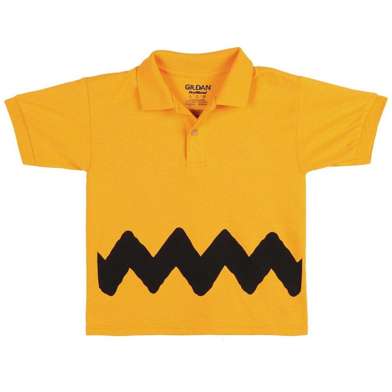 charlie brown dress shirt Charlie Brown Costume Adult T-Shirt White / M