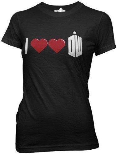 I Double Heart Dr. Who JuniorsT-Shirt-tvso