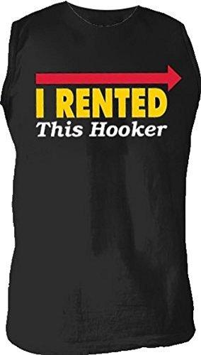 I Rented This Hooker Black Sleeveless T-shirt-tvso