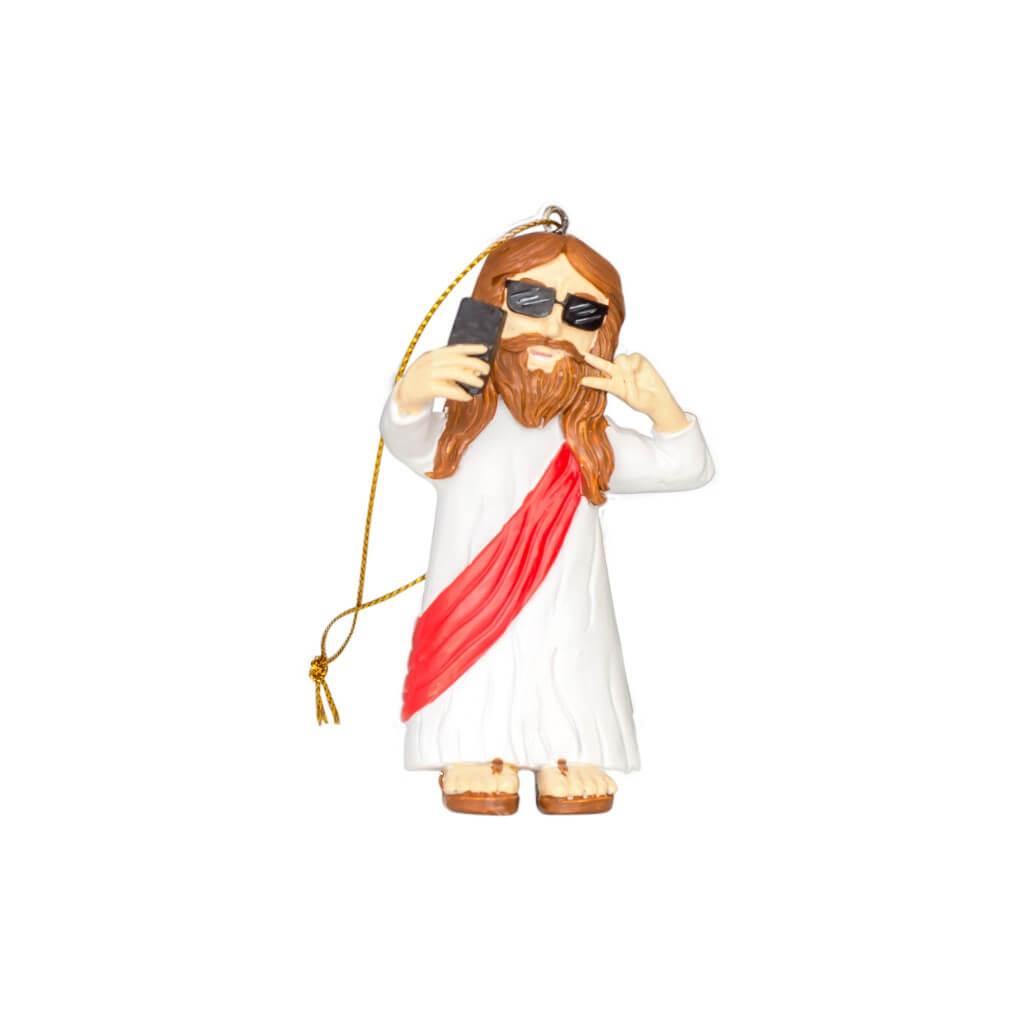 Jesus Taking Selfie Christmas Tree Ornament Decoration 2