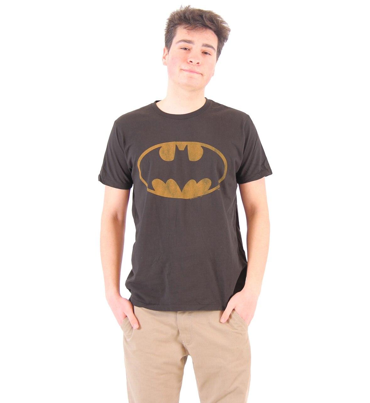 Junk Food Batman Distressed Logo T-shirt-tvso