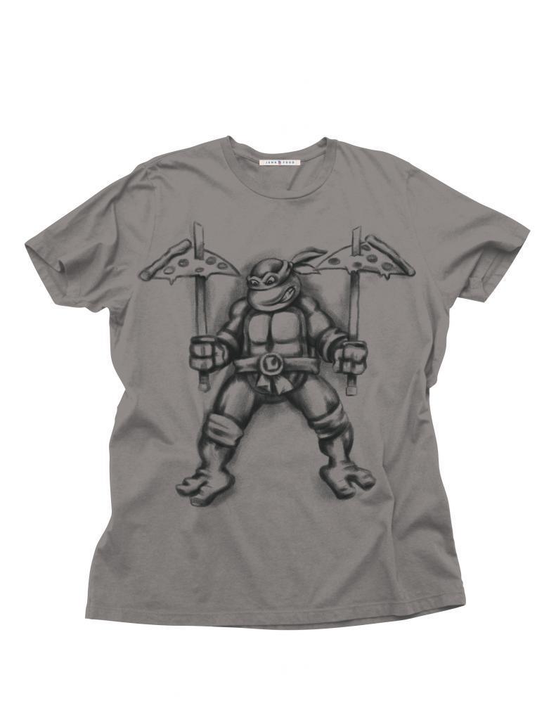 Junk Food TMNT Leo Pizza Adult T-Shirt-tvso