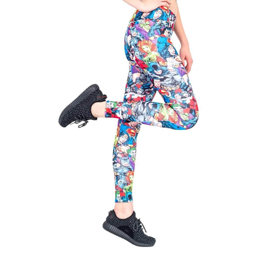 Justice League Mob Scene Leggings-tvso