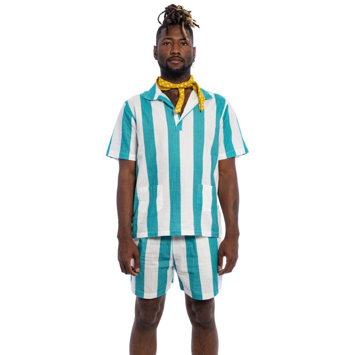 Knives Out Benoit Bathing Suit with Shorts - Shirt and Neckerchief Halloween Costume Cosplay - TVStoreOnline