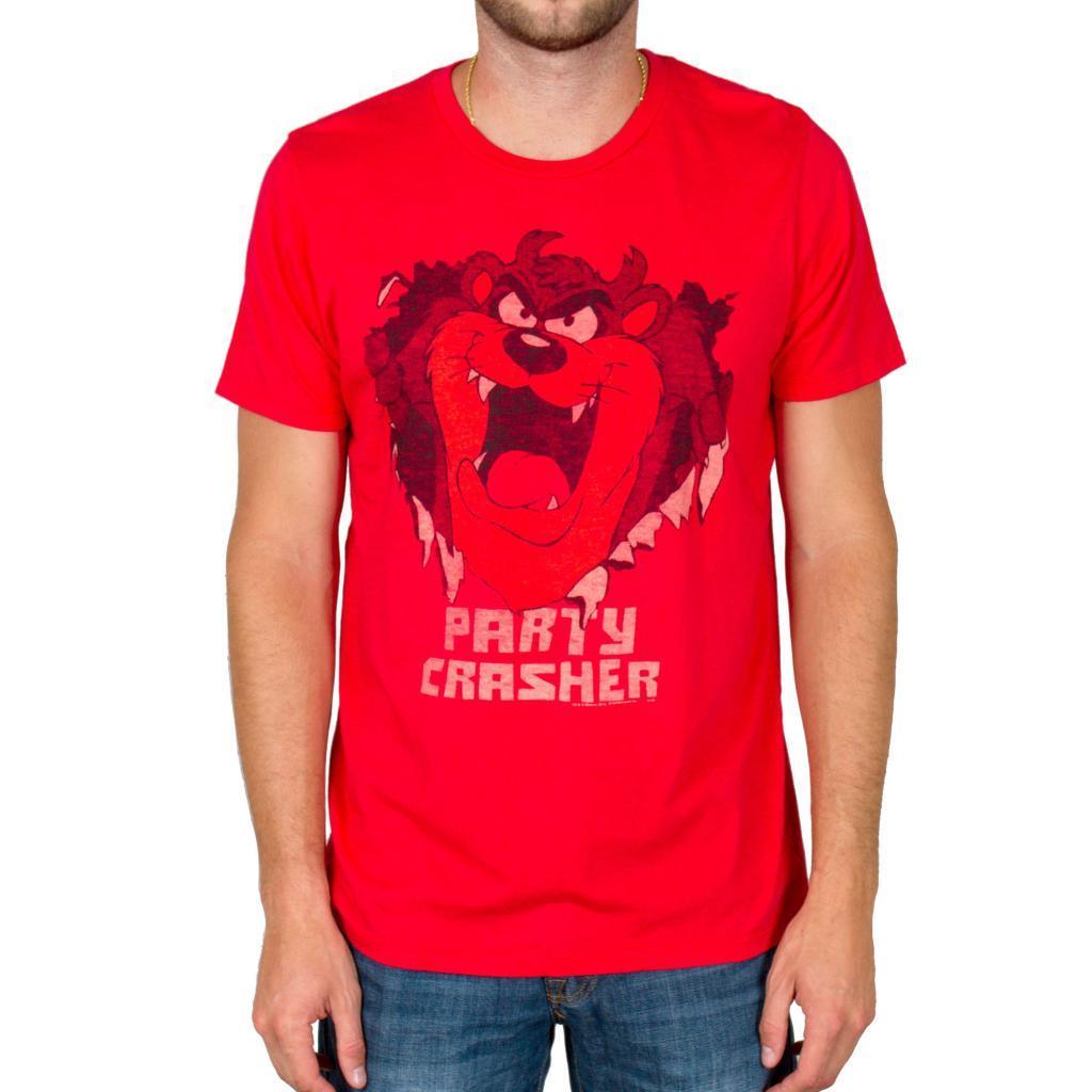 Looney Tunes Tazmanian Devil Party Crasher T-Shirt-tvso