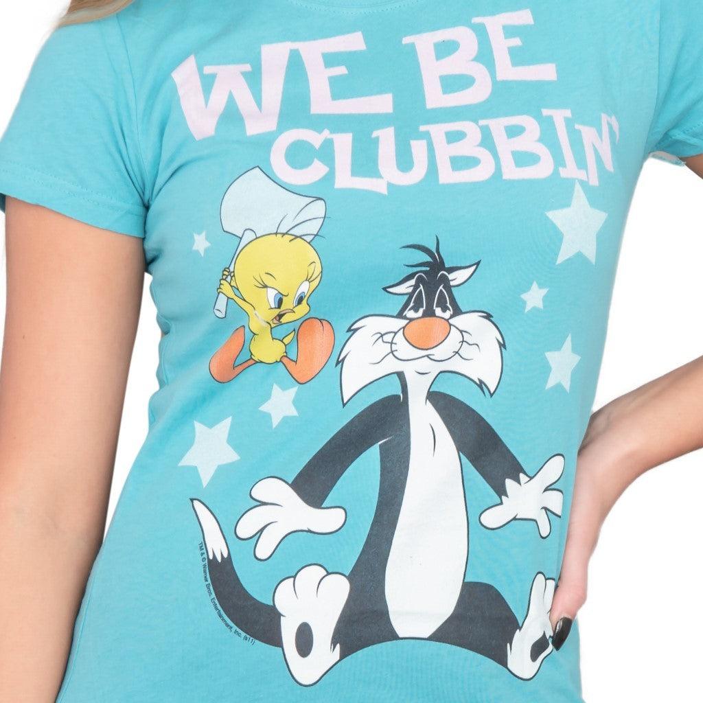 Looney Tunes We Be Clubbin' Sylvester And Tweety T-Shirt-tvso