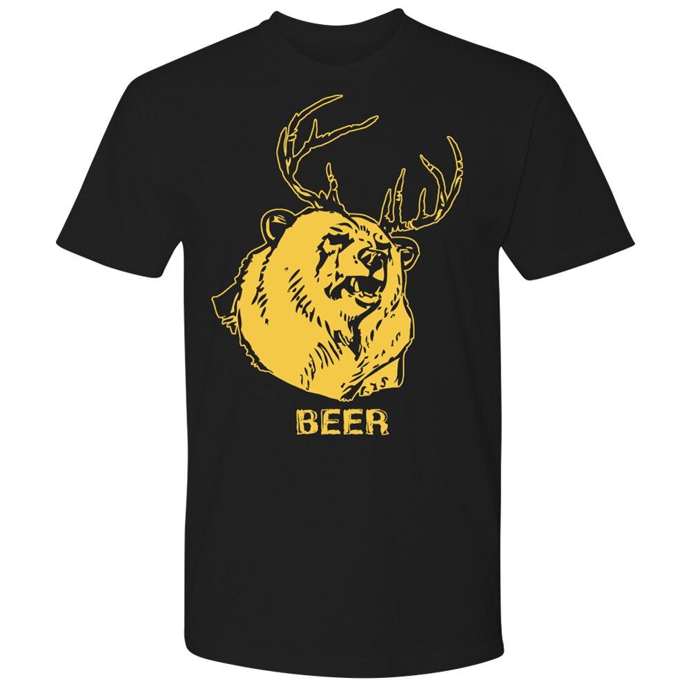 Mac's Bear Deer Beer Black T-shirt-tvso