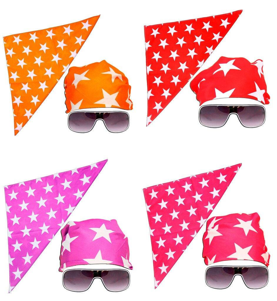 Macho Man Star Printed Costume Bandana and Glasses Set-tvso