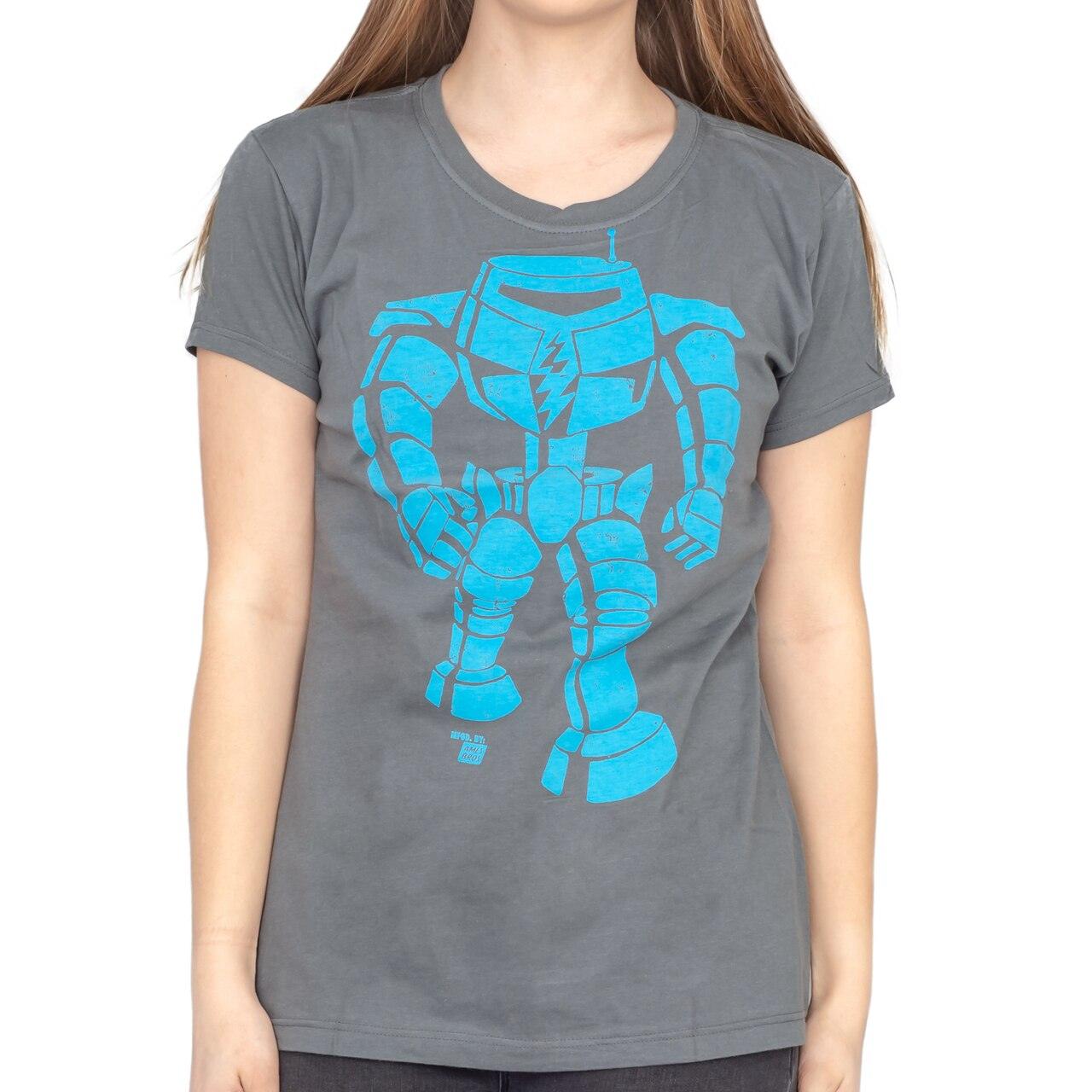 Man-Bot Vintage Graphic Charcoal JUNIORS T-shirt-tvso