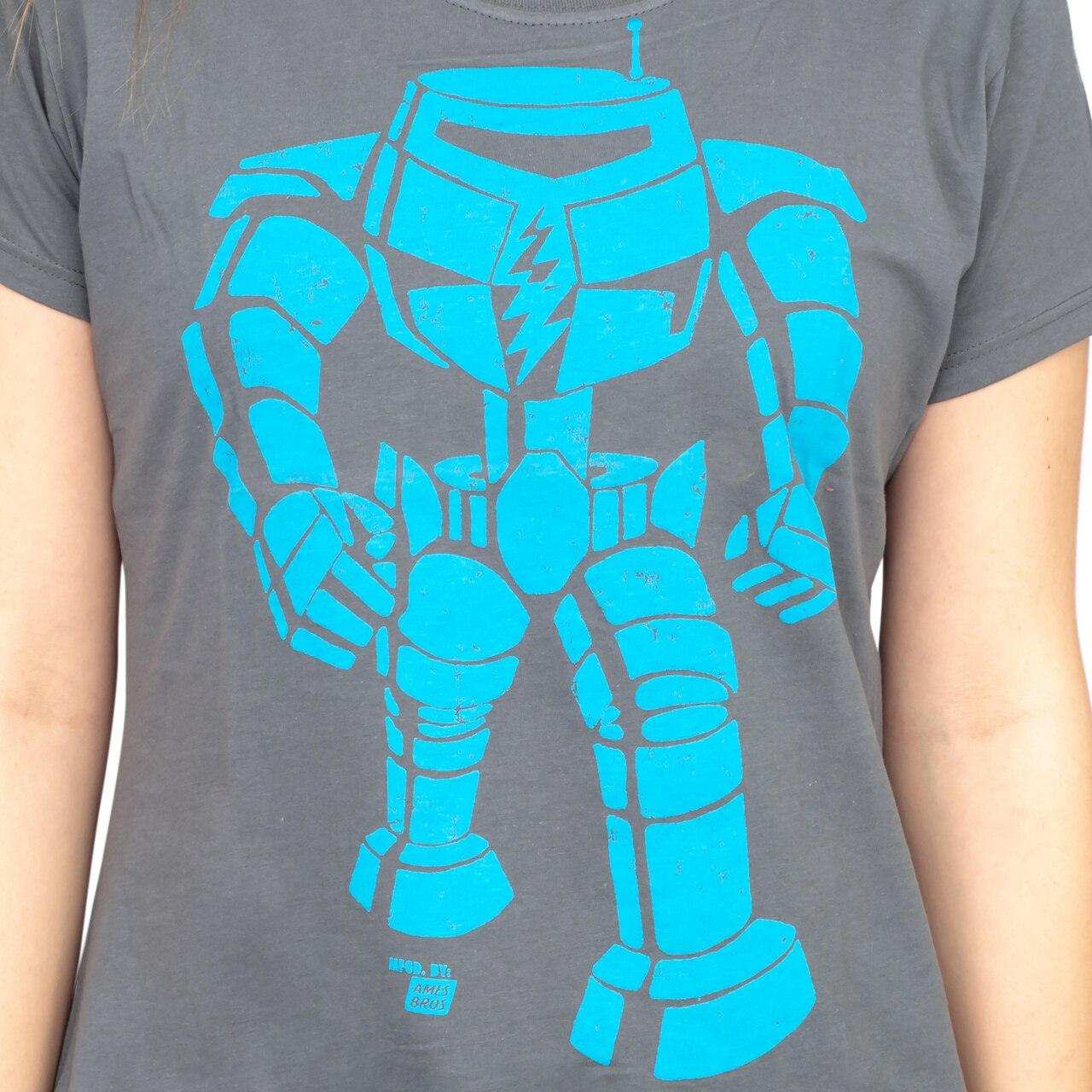 Man-Bot Vintage Graphic Charcoal JUNIORS T-shirt-tvso