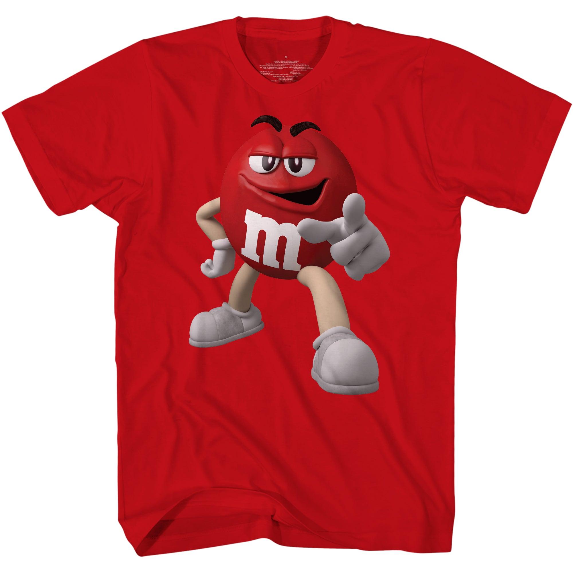 M&M's Candy Character Face Adult T-Shirt - TVStoreOnline