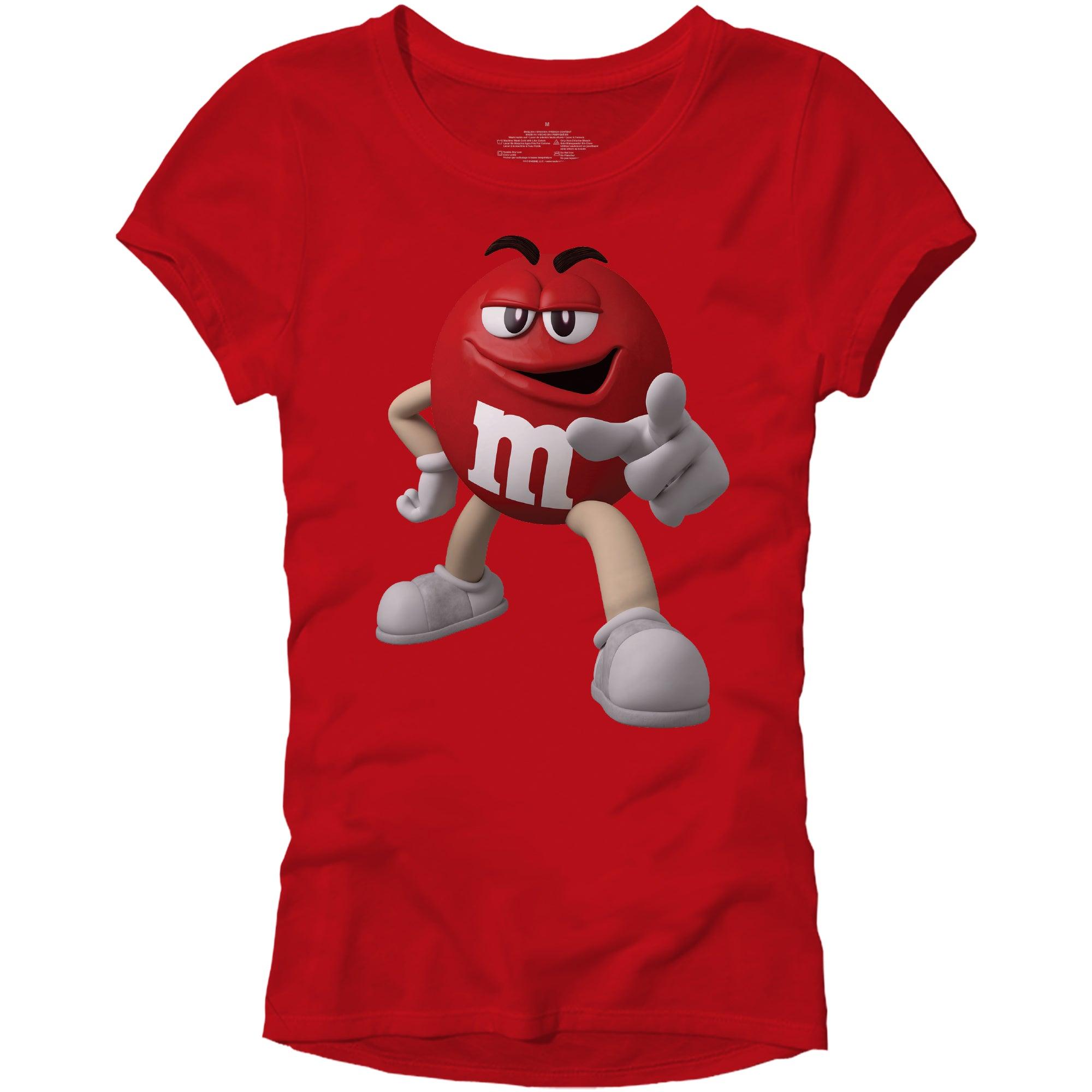 M&M's Candy Character Face Juniors T-Shirt - TVStoreOnline