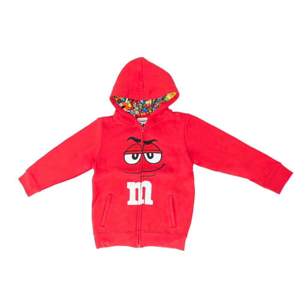 M&M's Zip up Youth Big Face Hoodie Sweatshirt-tvso