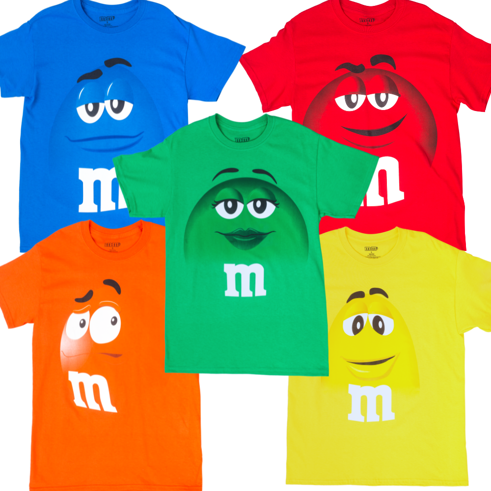 M&M's Candy Silly Character Face Adult T-Shirt