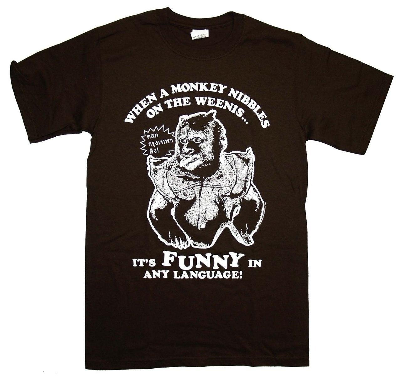 Monkey Nibbles on the Weenis Funny T-shirt-tvso