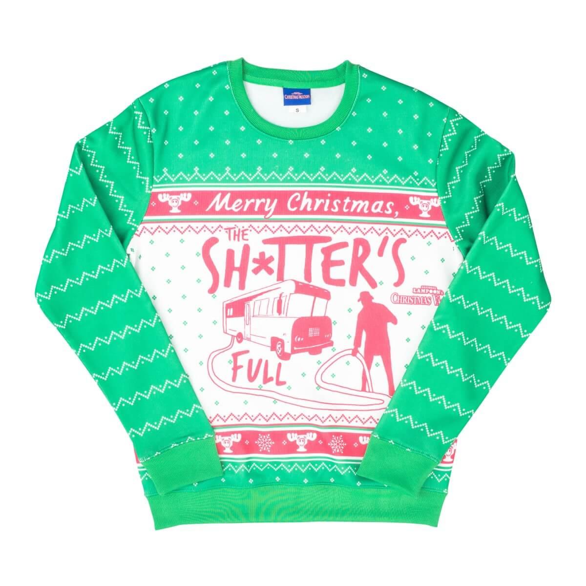 National Lampoons Christmas Vacation Bathroom's All Full Full Ugly Christmas Sweater - TVStoreOnline