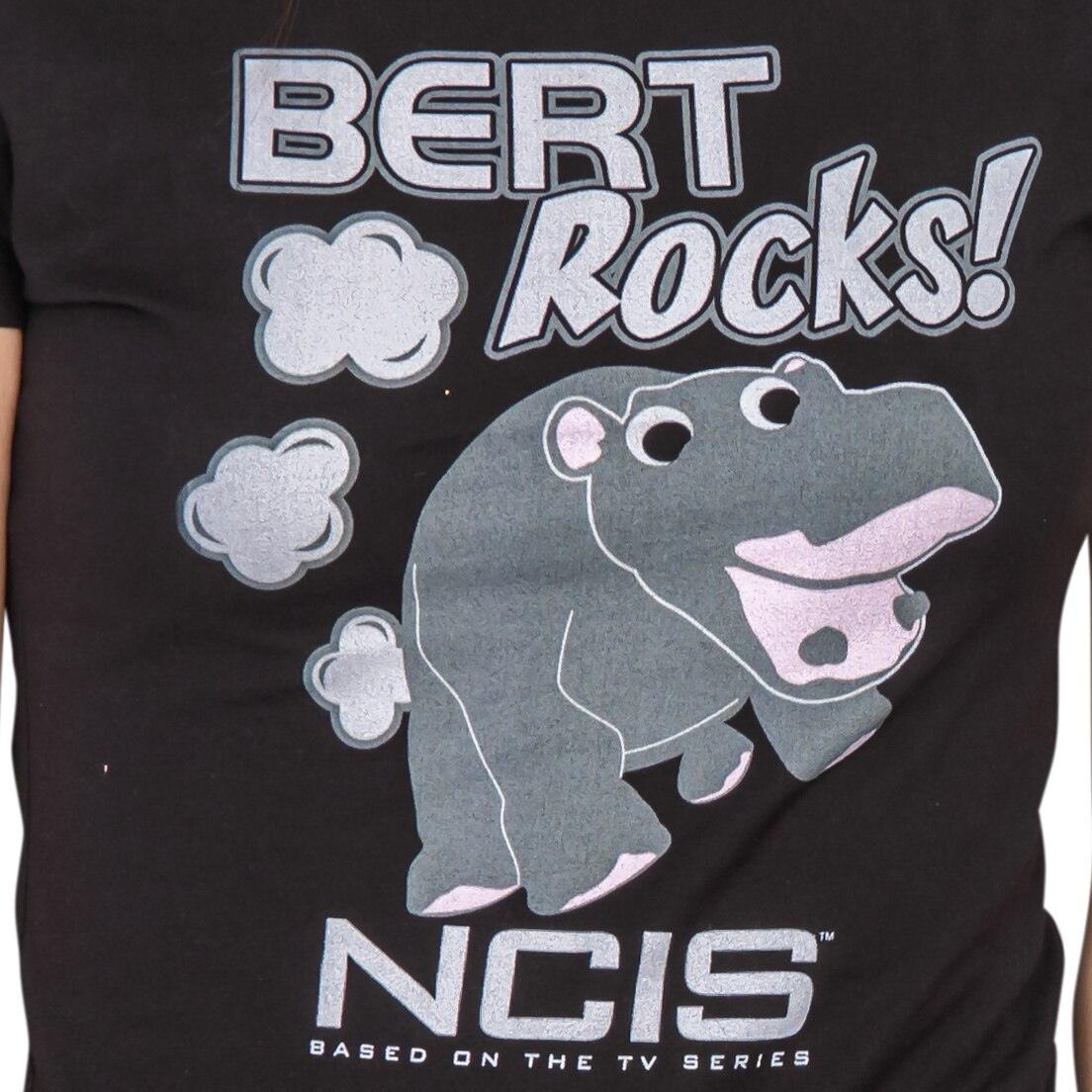 NCIS Bert Rocks! Hippopotamus Juniors T-Shirt-tvso