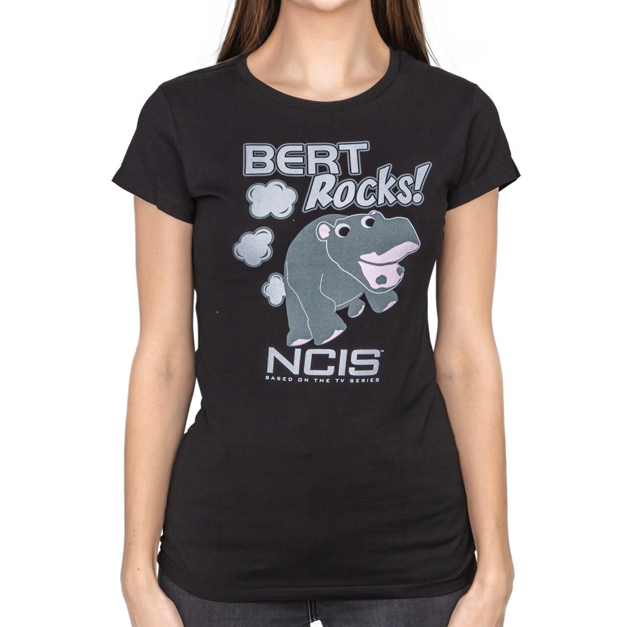 NCIS Bert Rocks! Hippopotamus Juniors T-Shirt-tvso