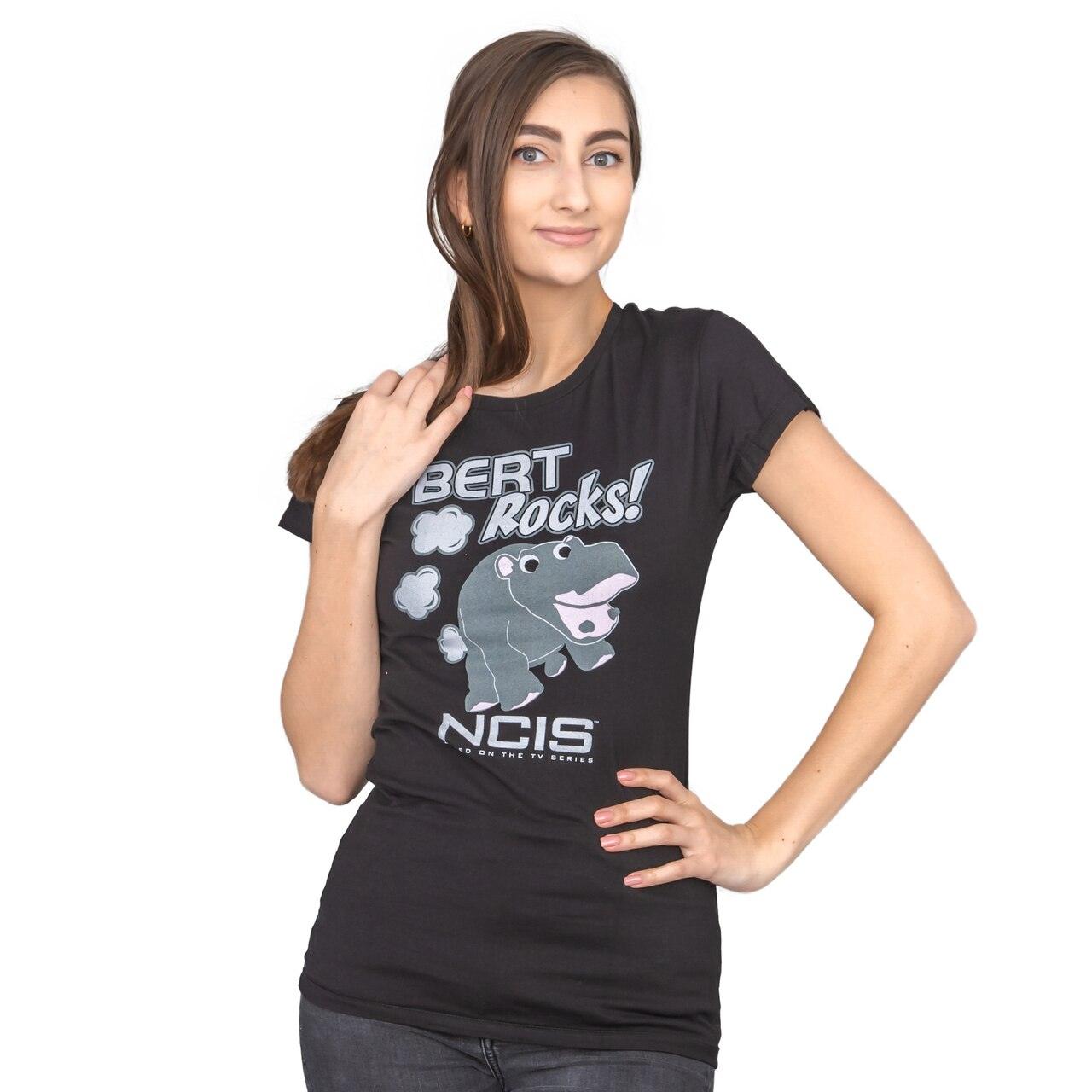 NCIS Bert Rocks! Hippopotamus Juniors T-Shirt-tvso