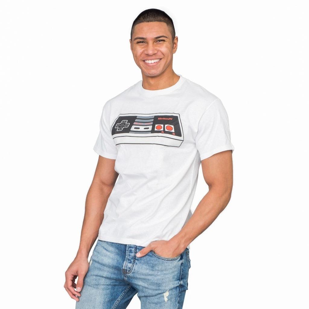 Nintendo Controller White Adult T-shirt-tvso