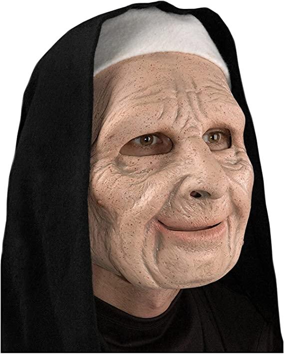 Nun on the Run Halloween Costume Mask Scary Cosplay