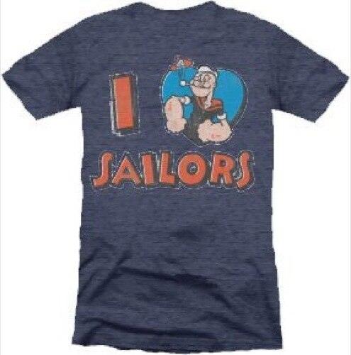 Popeye the Sailorman I Love Heart Sailors T-shirt-tvso
